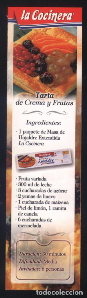 Sammeln von Lesezeichen: A-5072- PUNTO DE LIBRO. MARCAP&Aacute;GINAS. LA COCINERA. TARTA DE CREMA Y FRUTAS.