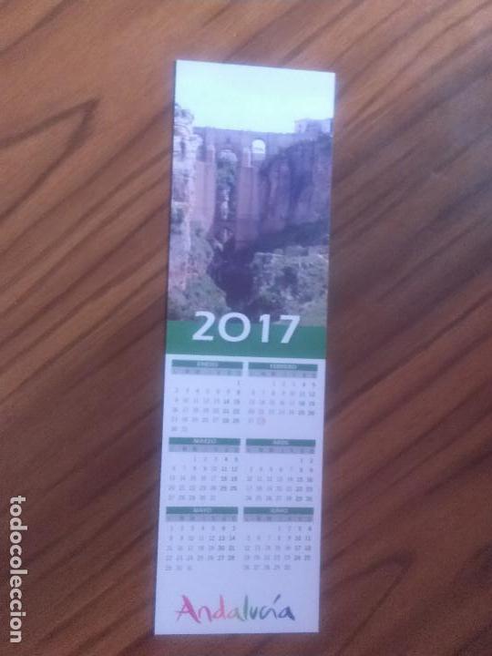 Coleccionismo Marcap&aacute;ginas: MARCAPAGINAS. ANDALUC&Iacute;A 2017. CON LA FOTO DE RONDA. INTURJOVEN POR DETR&Aacute;S. DOBLE CARA. BUEN ESTADO