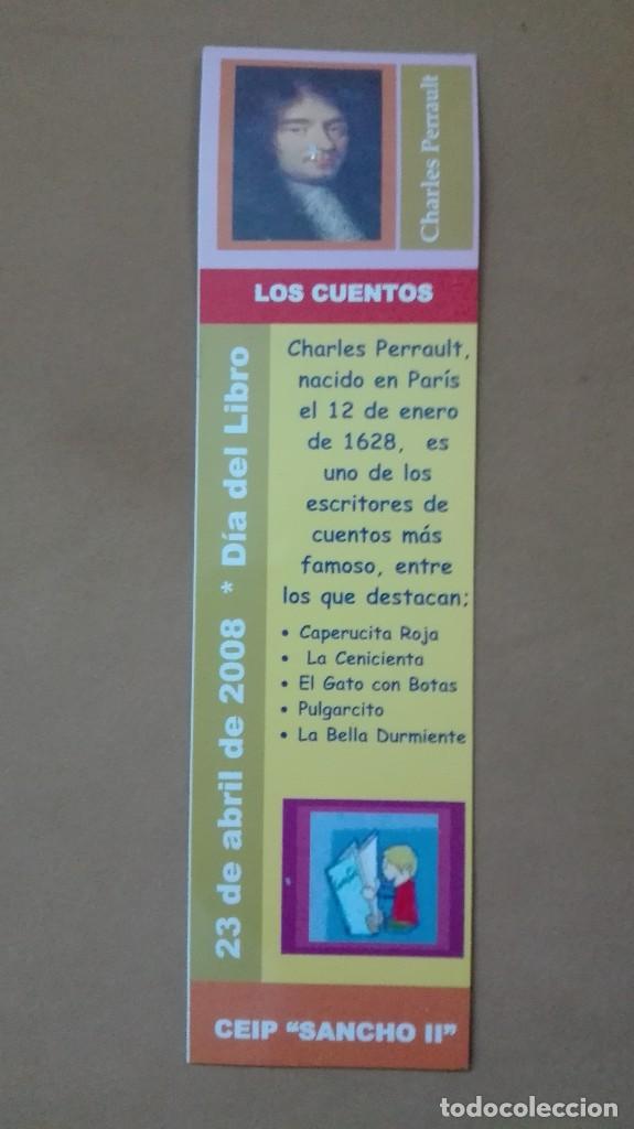 Coleccionismo marcap&aacute;ginas: Marcapaginas d&iacute;a del libro Charles Perrault - Foto 1