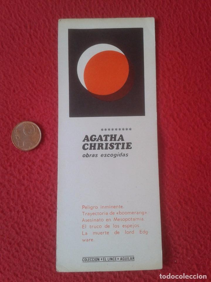 Coleccionismo marcap&aacute;ginas: MARCAP&Aacute;GINAS BOOK MARK bookmark agatha christie obras ESCOGIDAS COLECCI&Oacute;N EL LINCE AGUILAR VER FOTO