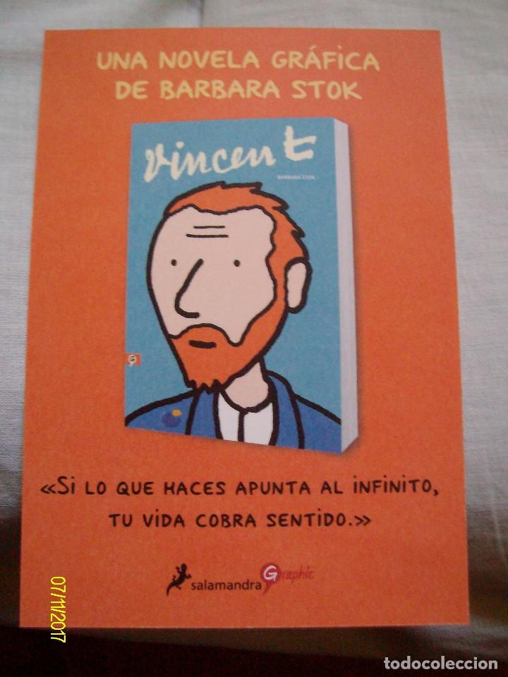 Coleccionismo marcap&aacute;ginas: MARCAPAGINAS TIPO POSTAL DE VINCENT NOVELA GRAFICA DE BARBARA STOK EDICIONES SALAMANDRA
