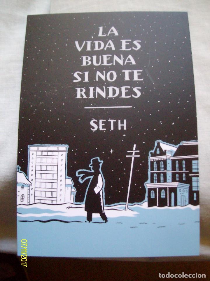 Coleccionismo Marcap&aacute;ginas: MARCAPAGINAS TIPO POSTAL LA VIDA ES BUENA SI NO TE RINDES SETH EDICIONES SALAMANDRA