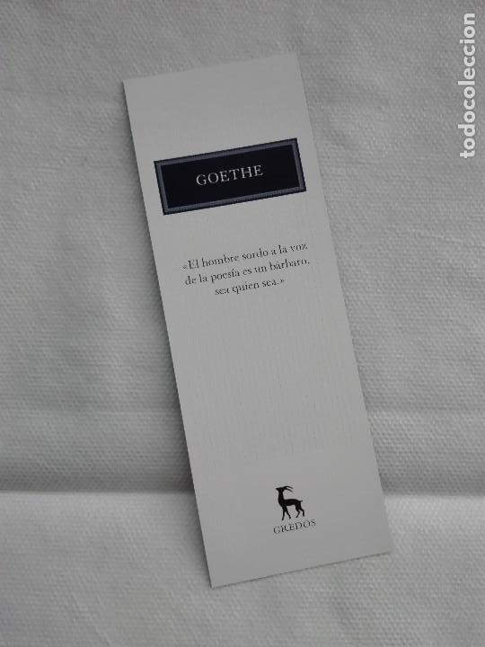 Coleccionismo Marcap&aacute;ginas: MARCAPAGINAS - GREDOS - GOETHE