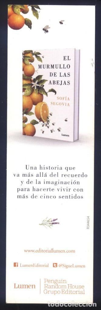 Coleccionismo Marcap&aacute;ginas: A-7425- PUNTO DE LIBRO. MARCAP&Aacute;GINAS. EL MURMULLO DE LAS ABEJAS. SOF&Iacute;A SEGOVIA. LUMEN.