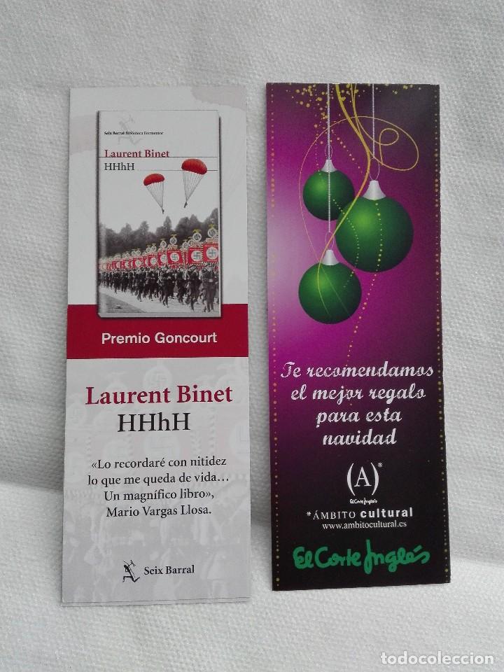 Coleccionismo Marcap&aacute;ginas: MARCAPAGINAS - SEIX BARRAL / CORTE INGLES - HHHH / LAURENT BINET - NAZIS MILITARIA / GUERRA MUNDIAL