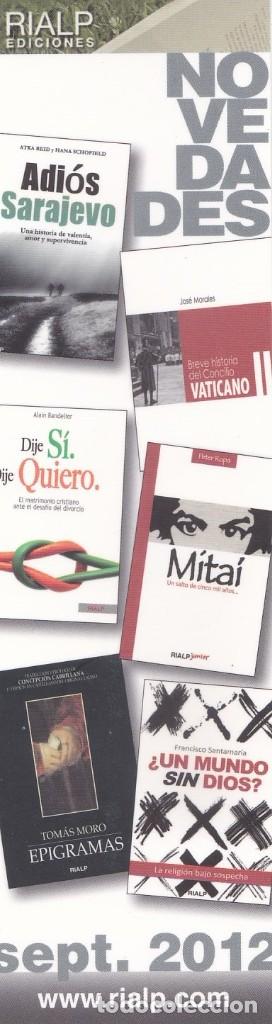 Coleccionismo Marcap&aacute;ginas: MARCAPAGINAS RIALP EDICIONES. NOVEDADES SEPTIEMBRE 2012