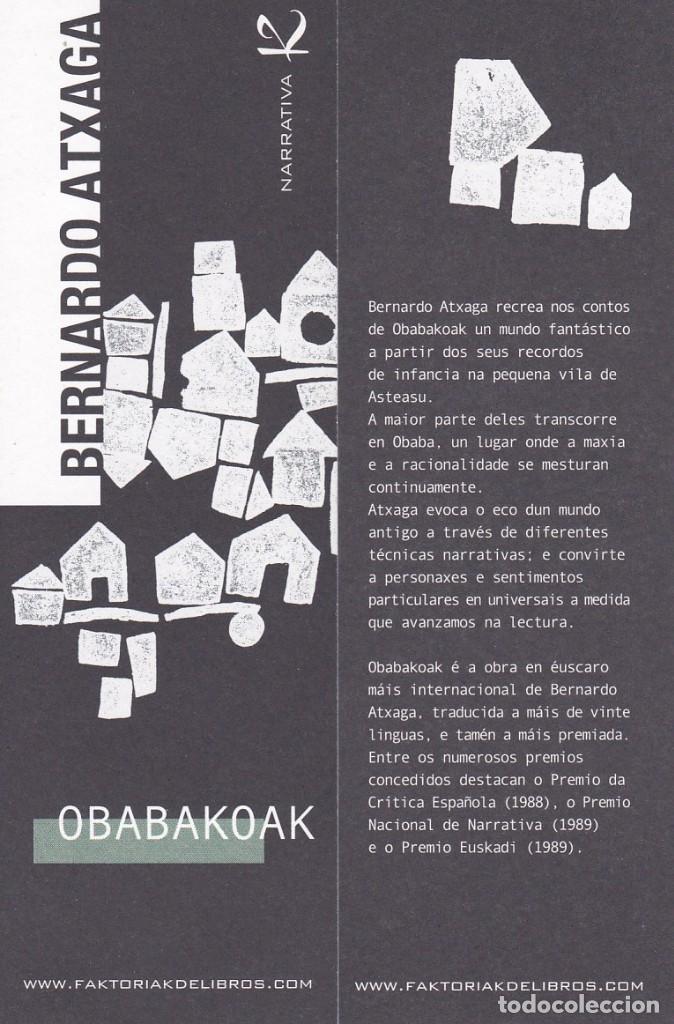Coleccionismo Marcap&aacute;ginas: MARCAPAGINAS FAKTORIA K DE LIBROS. OBABAKOAK