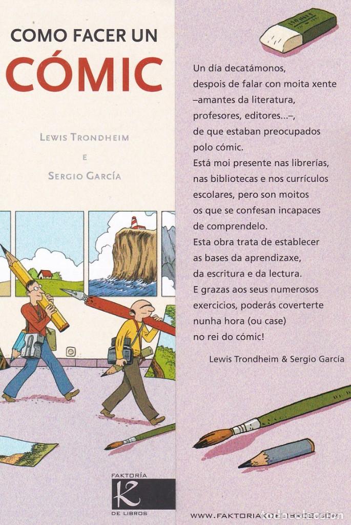 Coleccionismo Marcap&aacute;ginas: MARCAPAGINAS FAKTORIA DE LIBROS. COMO FACER UN COMIC (GALLEGO)