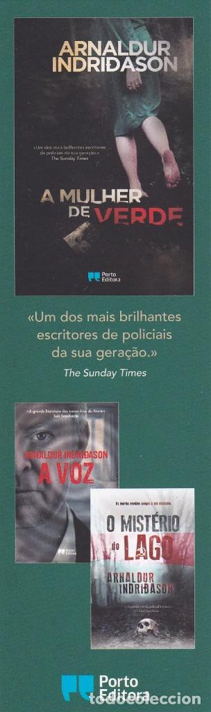 Coleccionismo Marcap&aacute;ginas: MARCAPAGINAS PORTO EDITORA. A MULHER DE VERDE. ARNALDUR INDRIDASON (PORTUGAL)