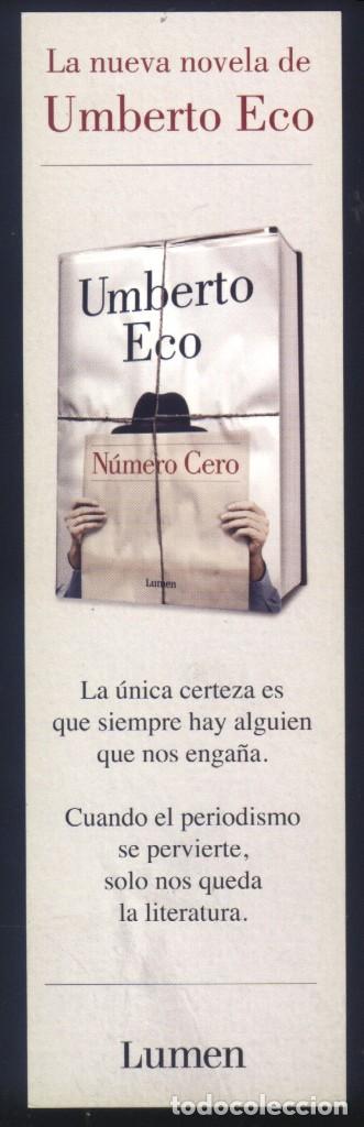 Coleccionismo Marcap&aacute;ginas: A-5942- PUNTO DE LIBRO. MARCAP&Aacute;GINAS. N&Uacute;MERO CERO. UMBERTO ECO. LUMEN.