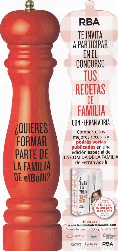 Coleccionismo marcap&aacute;ginas: MARCAPAGINAS RBA. LA COMIDA DE LA FAMILIA - Foto 1