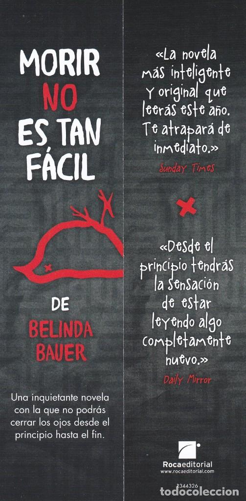 Collectionnisme Marque-pages: MARCAPAGINAS ROCA EDITORIAL. MORIR NO ES TAN FACIL