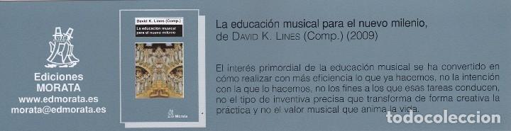 Collectionnisme Marque-pages: MARCAPAGINAS EDICIONES MORATA. LA EDUCACION MUSICAL PARA EL NUEVO MILENIO