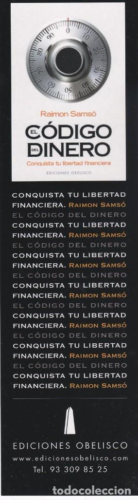 Collectables Bookmark: MARCAPAGINAS EDICIONES OBELISCO. EL CODIGO DEL DINERO