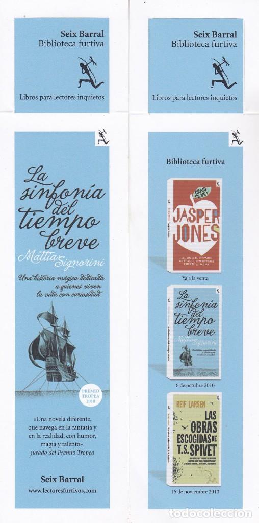 Coleccionismo Marcap&aacute;ginas: MARCAPAGINAS SEIX BARRAL. LA SINFONIA DEL TIEMPO BREVE