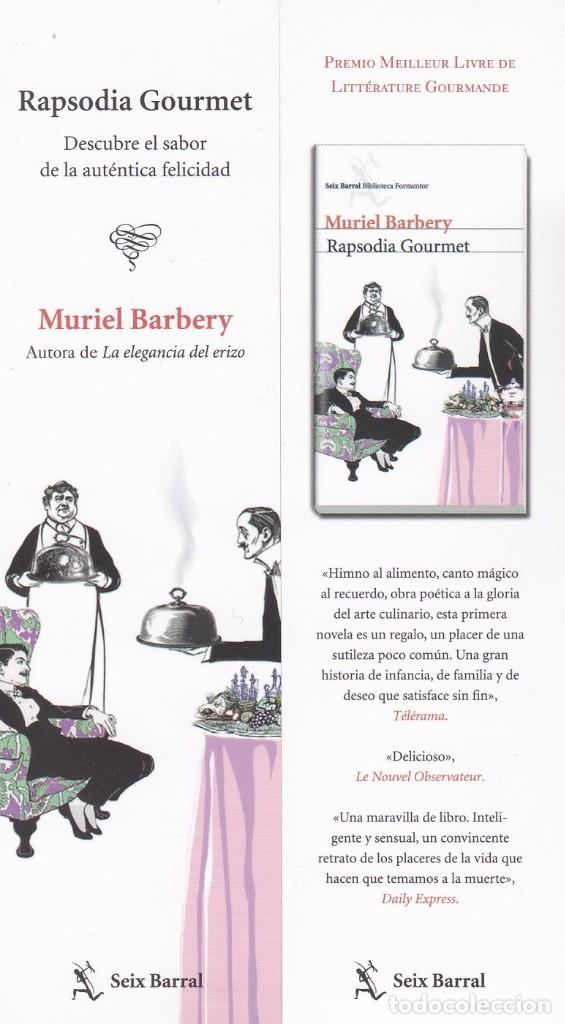Coleccionismo Marcap&aacute;ginas: MARCAPAGINAS SEIX BARRAL. RAPSODIA GOURMET