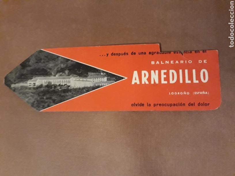 Coleccionismo Marcap&aacute;ginas: publicidad La Rioja - balneario de Arnedillo Logro&ntilde;o marcap&aacute;ginas calendario 1963