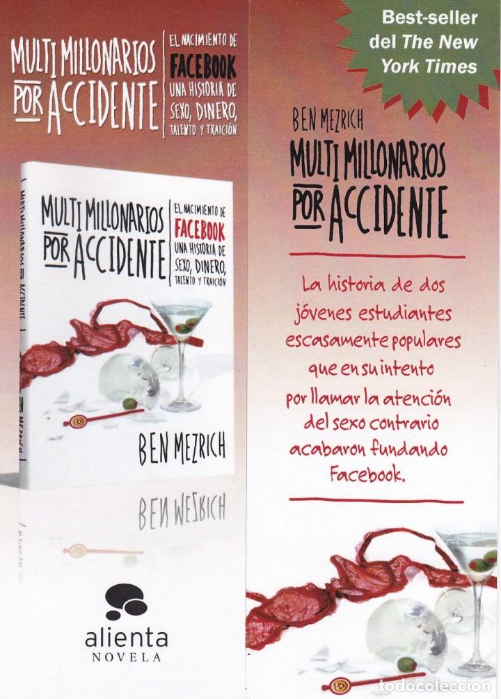 Collectables Bookmark: MARCAPAGINAS ALIENTA EDITORIAL. MULTIMILLONARIOS POR ACCIDENTE
