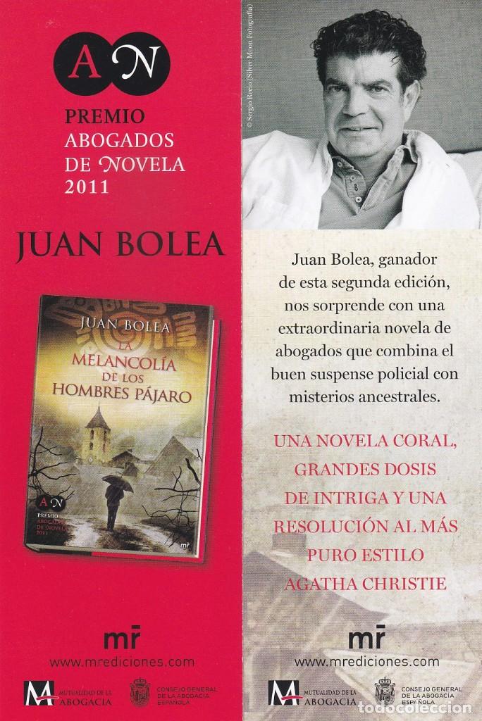 Collectionnisme Marque-pages: MARCAPAGINAS MR. LA MELANCOLIA DE LOS HOMBRES PAJARO - PREMIO ABOGADOS DE NOVELA 2011