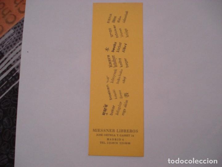 Coleccionismo marcap&aacute;ginas: MARCAPAGINAS MIESSNER LIBREROS DE MADRID - Foto 2