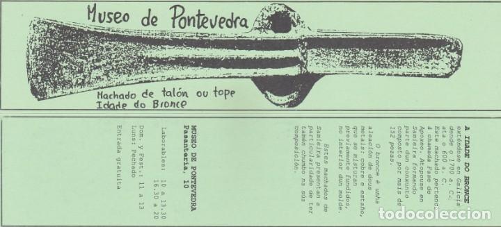 Collectionnisme Marque-pages: MARCAPAGINAS MUSEO DE PONTEVEDRA. MACHADO DE TAL&Oacute;N OU TOPE IDADE DO BRONCE
