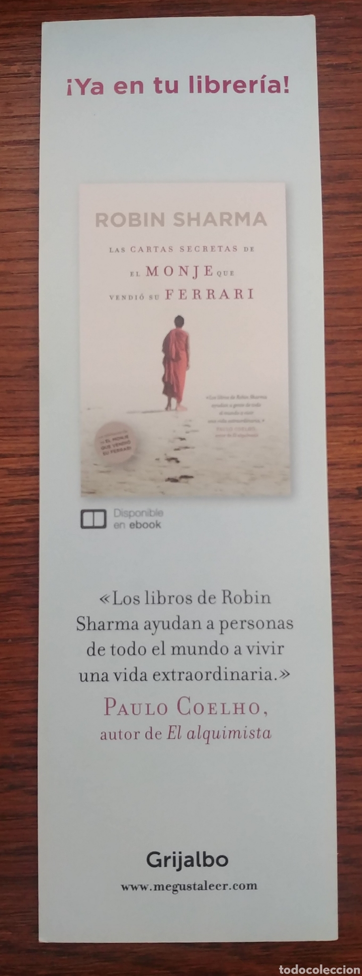 Coleccionismo marcap&aacute;ginas: Las cartas secretas del monje que vendi&oacute; su ferrari Marcapaginas