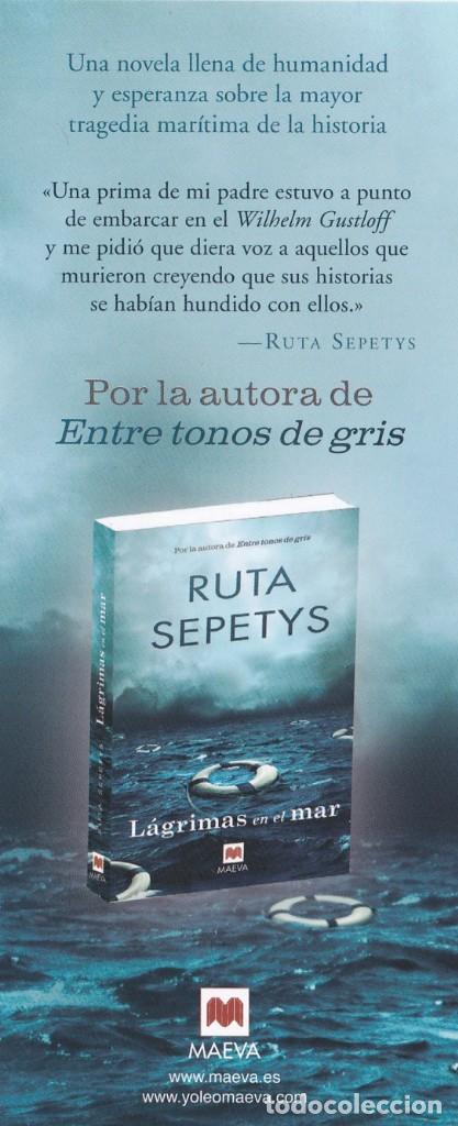 Coleccionismo marcap&aacute;ginas: MARCAPAGINAS MAEVA. LAGRIMAS EN EL MAR - Foto 2