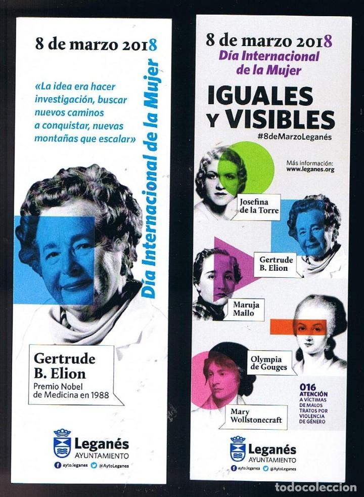Sammeln von Lesezeichen: Marcap&aacute;ginas - 8 de marzo - D&iacute;a Internacional de la Mujer. Legan&eacute;s. Madrid.