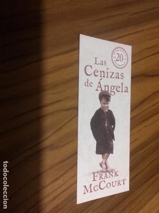 Coleccionismo marcap&aacute;ginas: MARCAPAGINAS LITERARIO. LAS CENIZAS DE ANGELA. FRANK MCCOURT. BUEN ESTADO. DOBLE CARA. RARO