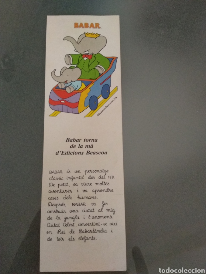 Coleccionismo marcap&aacute;ginas: Babar punto de libro - Foto 1