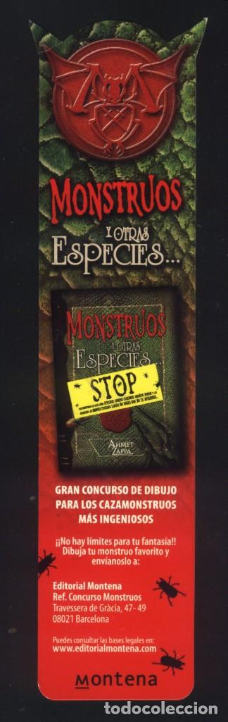 Collectionnisme Marque-pages: A-6638- MARCAP&Aacute;GINAS TROQUELADO. MONSTRUOS Y OTRAS ESPECIES. MONTENA.