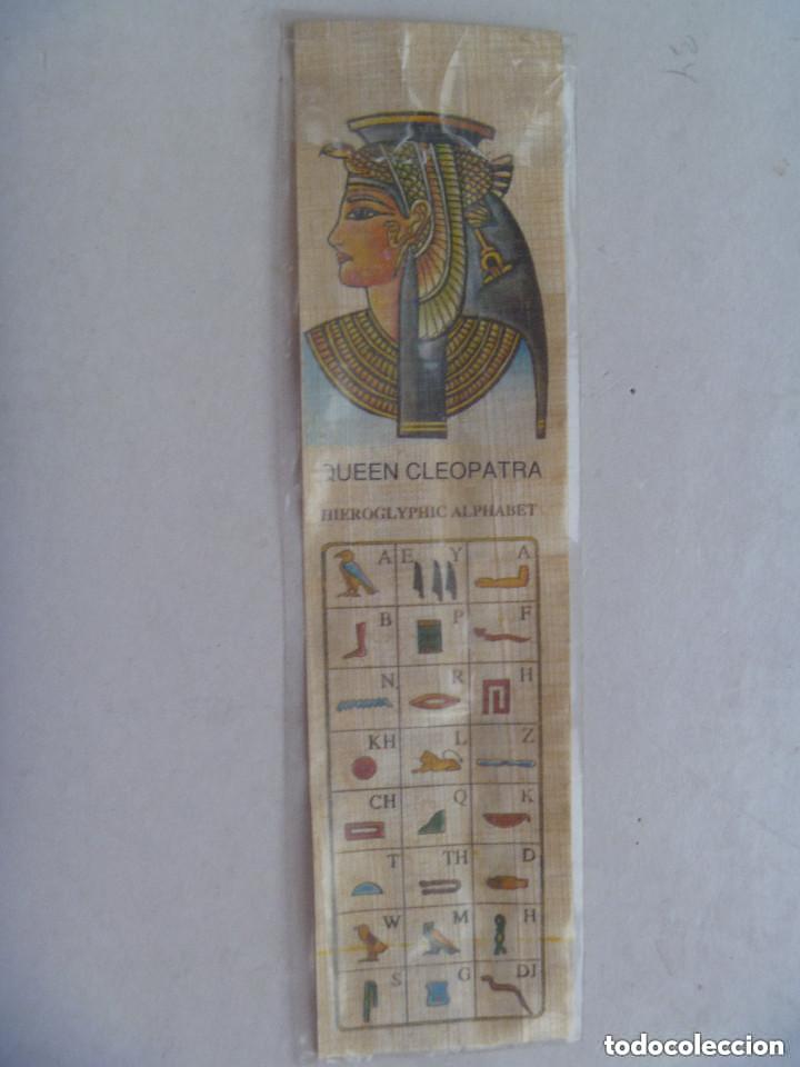 Coleccionismo Marcap&aacute;ginas: BONITO MARCAPAGINAS RECUERDO DE EGIPTO CON DIBUJO DE LA REINA CLEOPATRA , &iexcl; EN PAPIRO !