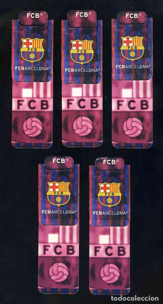 Coleccionismo marcap&aacute;ginas: Lote de 5 marcapaginas con iman del FUTBOL CLUB BARCELONA BAR&Ccedil;A