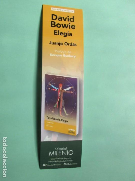Coleccionismo marcap&aacute;ginas: Marcapaginas editorial Milenio David Bowie eleg&iacute;a