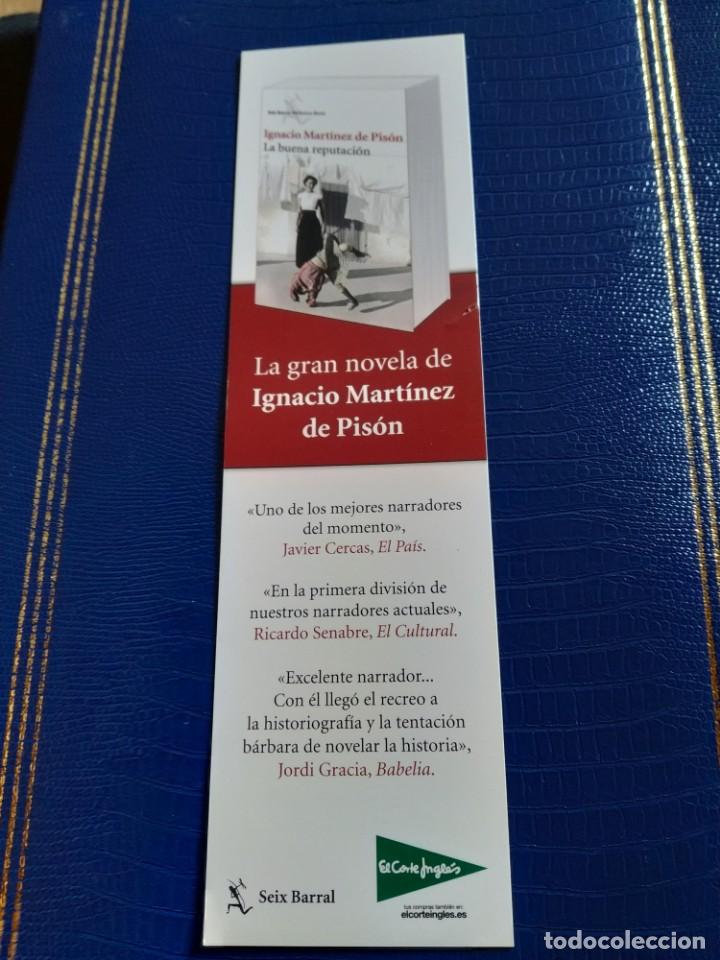 Coleccionismo Marcap&aacute;ginas: Marcapaginas Ignacio Mart&iacute;nez de Pis&oacute;n la buena reputaci&oacute;n seix barral