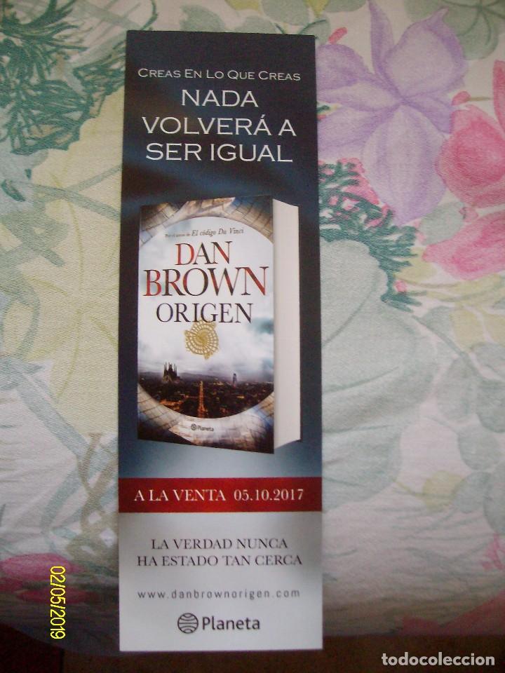 Coleccionismo marcap&aacute;ginas: MARCAPAGINAS ORIGEN DAN BROWN PLANETA - Foto 1