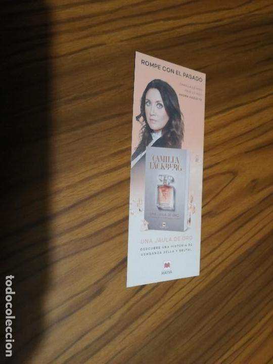 Collectables Bookmark: MARCAPAGINAS. LITERATURA UNA JAULA DE ORO. CAMILA LACKBERG. DOBLE CARA. BUEN ESTADO. RARO