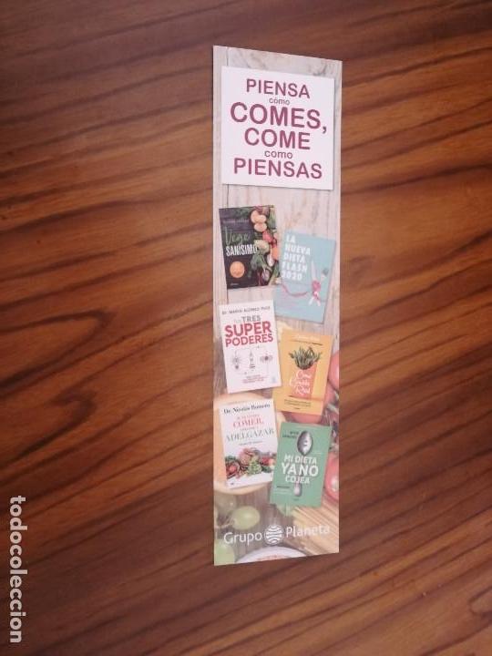 Coleccionismo Marcap&aacute;ginas: MARCAPAGINAS. LITERATURA. PIENSA COMO COMES. COME COMO PIENSAS. DOBLE CARA. BUEN ESTADO