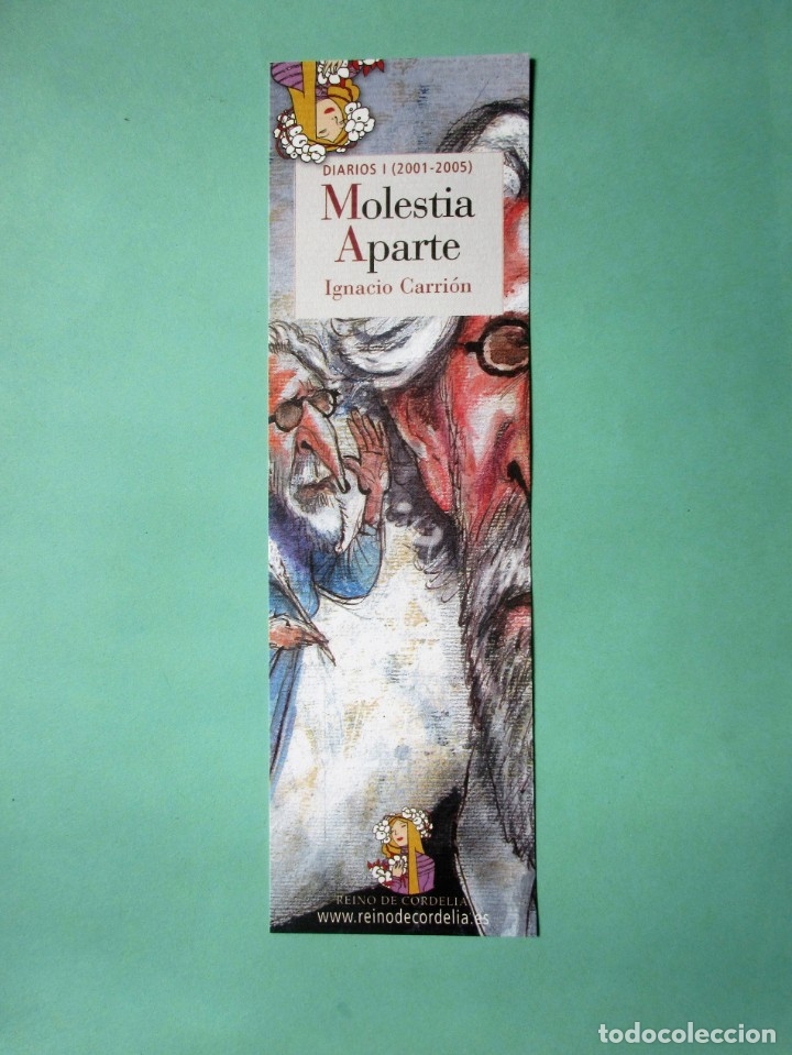 Coleccionismo Marcap&aacute;ginas: Marcapaginas editorial Reino de Cordelia molestia aparte
