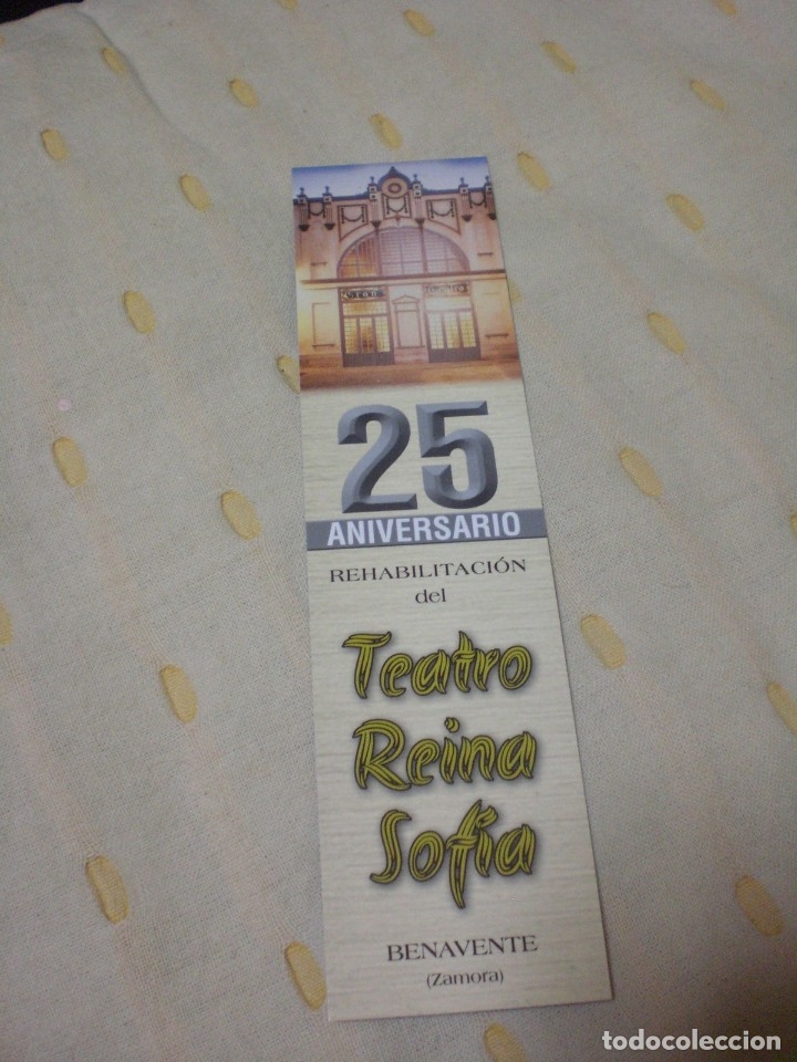 Coleccionismo marcap&aacute;ginas: marcapaginas teatro Benavente Zamora Sofia - Foto 2