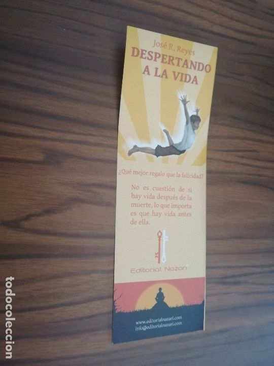 Coleccionismo marcap&aacute;ginas: MARCAPAGINAS. LITERATURA. DESPERTANDO A LA VIDA. EDITORIAL NAZAR&Iacute;. BUEN ESTADO. UNA CARA.