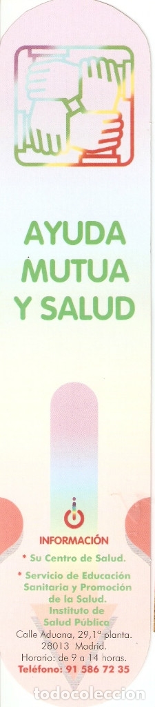 Coleccionismo marcap&aacute;ginas: MARCAPAGINAS AYUDA, MUTUA Y SALUD - Foto 1
