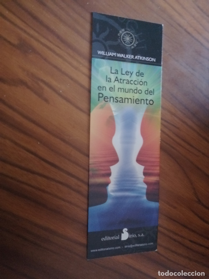 Coleccionismo marcap&aacute;ginas: MARCAPINAS. LITERARIO. LA LEY DE LA ATRACCI&Oacute;N EN EL MUNDO DEL PENSAMIENTO. UNA CARA. RARO
