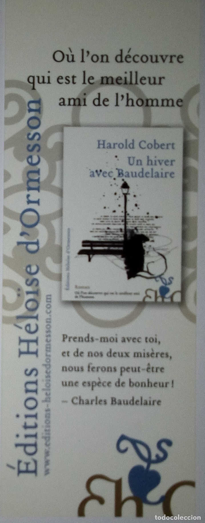 Coleccionismo Marcap&aacute;ginas: Marcap&aacute;ginas editorial H&eacute;lo&iuml;se d&rsquo;Ormesson.