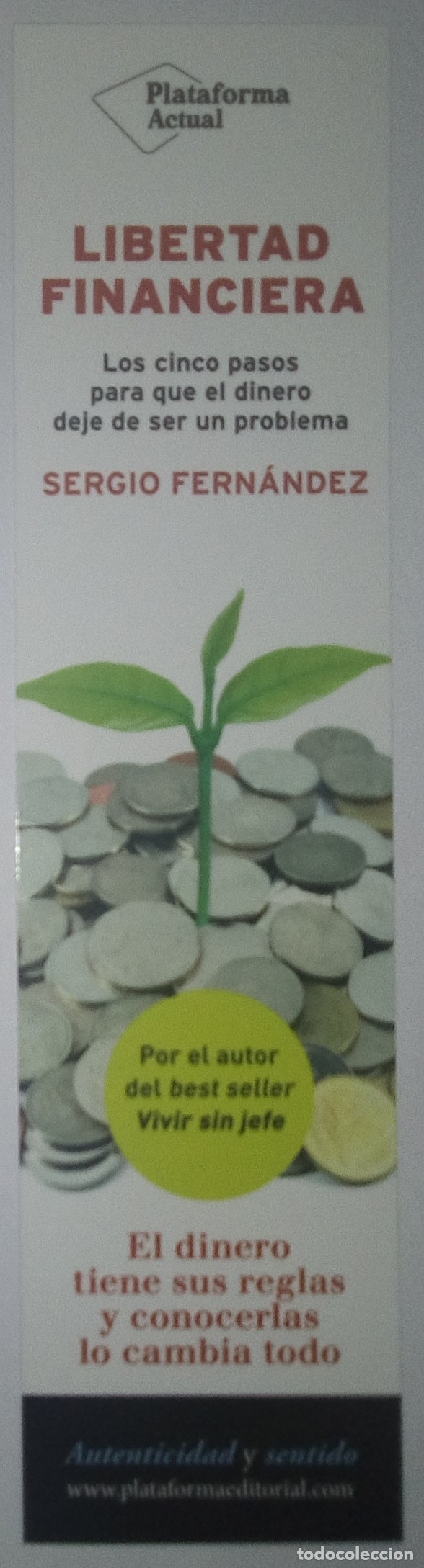 Collectables Bookmark: Marcap&aacute;ginas editorial plataforma ACTUAL.LIBERTAD FINANCIERA-