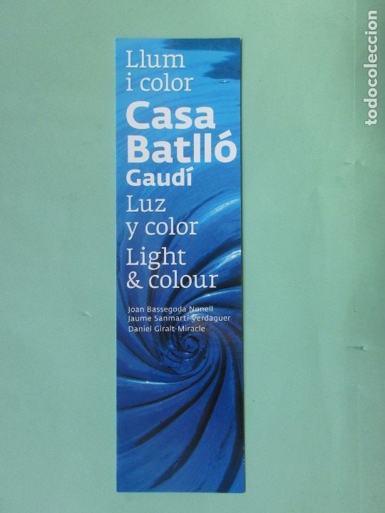 Coleccionismo Marcap&aacute;ginas: Marcapaginas luz y color Casa Batll&oacute; Gaudi