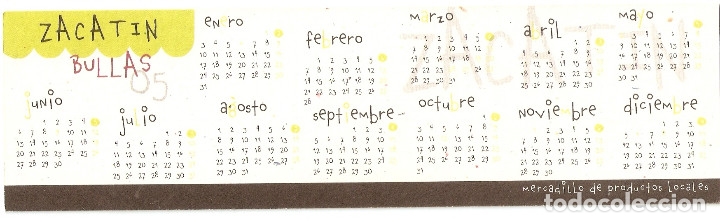 Coleccionismo marcap&aacute;ginas: MARCAPAGINAS CALENDARIO ZACATIN 2005 - Foto 2