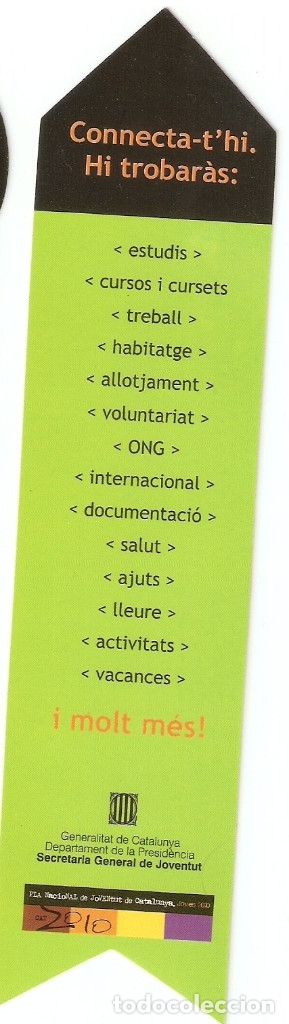 Coleccionismo marcap&aacute;ginas: MARCAPAGINAS GENCAT JOVENTUT - Foto 2