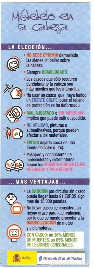 Coleccionismo marcap&aacute;ginas: MARCAPAGINAS DGT - PONTE CASCO - Foto 2
