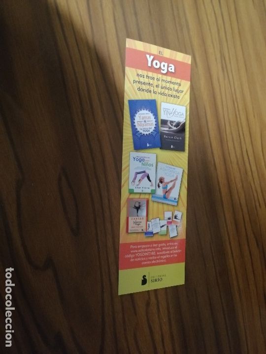 Coleccionismo Marcap&aacute;ginas: MARCAPAGINAS. LITERATURA. EL YOGA.  UNA CARA. BUEN ESTADO. SIN USO. DIFICIL
